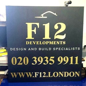 Aluminium Composite sign for F12